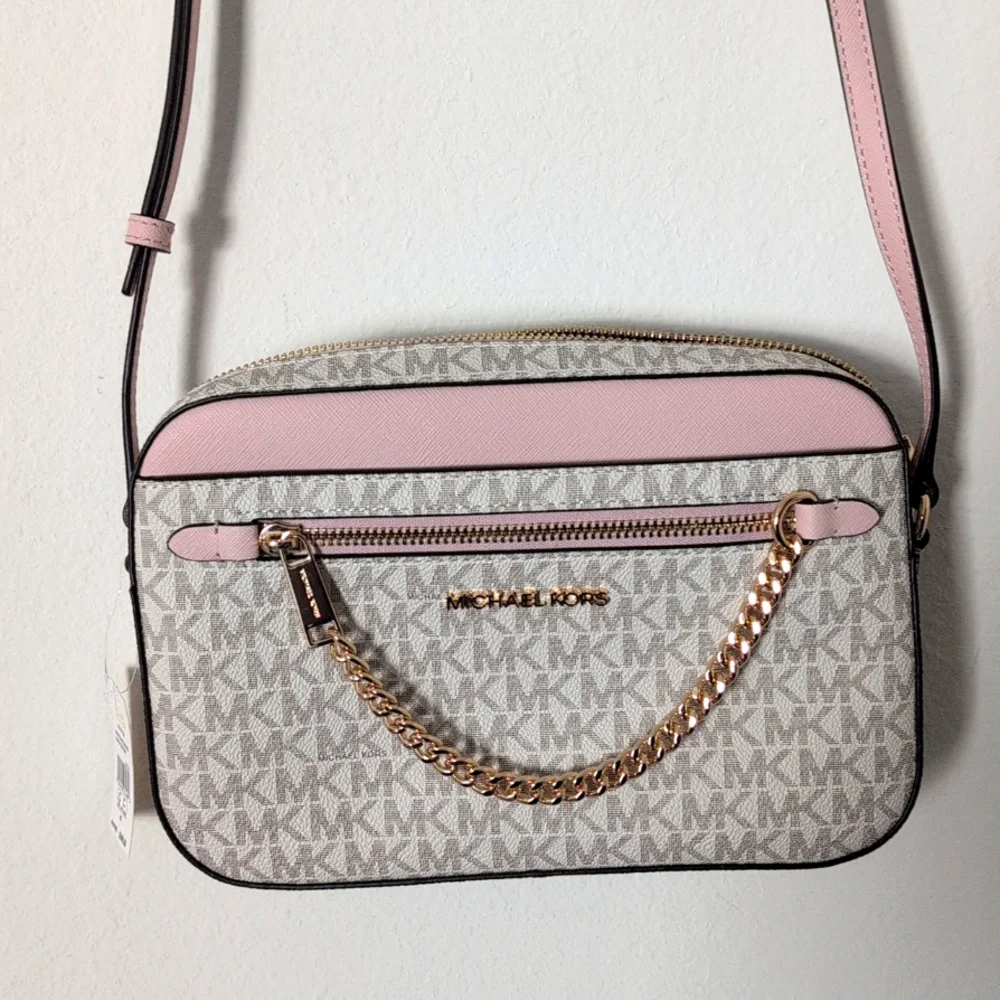 NWT Michael Kors Jet set travel large logo crossbody - Picture 6 of 12